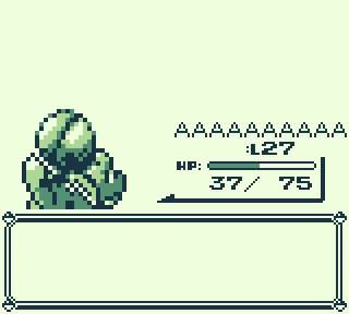 A battle screen: Ivysaur, nicknamed AAAAAAAAAA, at 37 of 75 HP